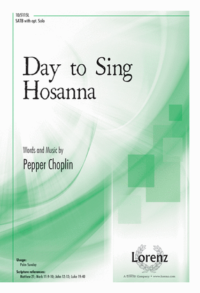 Book cover for Day to Sing Hosanna