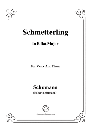 Book cover for Schumann-Schmetterling,in B flat Major,Op.79,No.2,for Voice and Piano