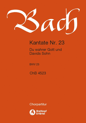 Book cover for Cantata BWV 23 "Thou very God, and David's Son"