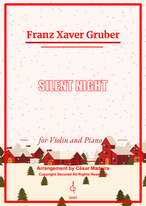 Book cover for Silent Night - Violin and Piano (Full Score and Parts)