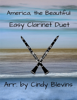 Book cover for America, the Beautiful, Easy Clarinet Duet
