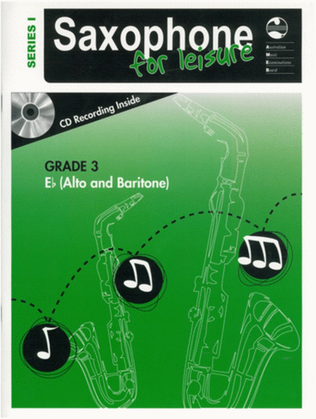 Book cover for AMEB Saxophone For Leisure Grade 3 E Flat Book/CD Ser 1