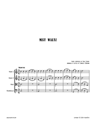 Book cover for C. CZERNY : Mist Waltz, an easy string quartet