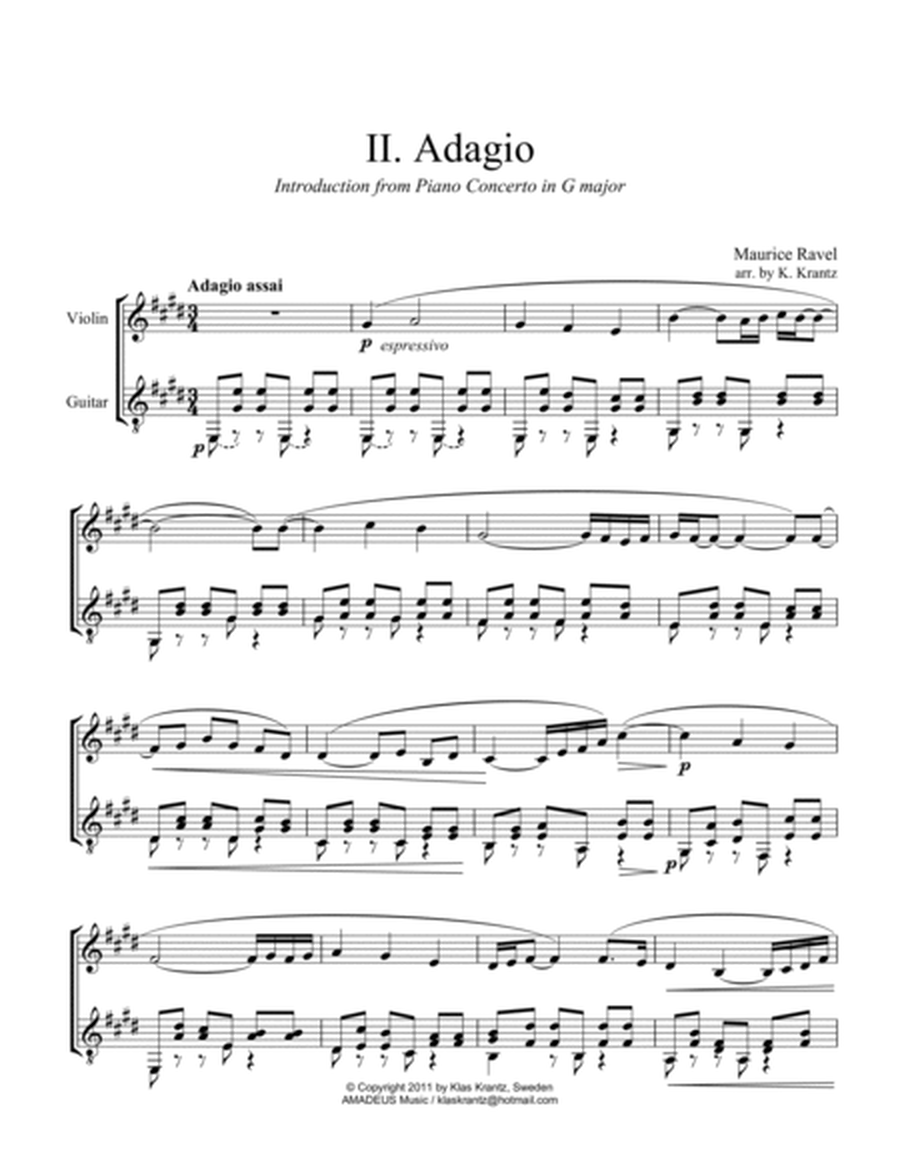 Adagio assai for violin and guitar image number null