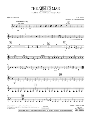 Book cover for The Armed Man (from A Mass for Peace) (arr. Robert Longfield) - Bb Bass Clarinet