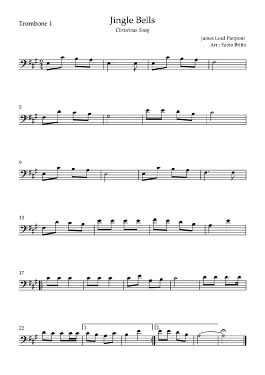 Jingle Bells (Christmas Song) for Trombone Quartet image number null