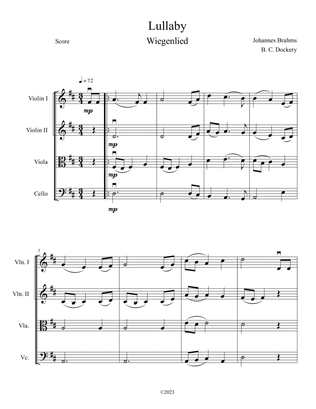 Brahms's Lullaby (String Quartet)