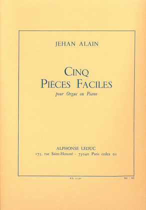 Book cover for Cinq Pieces Faciles