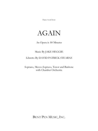 Book cover for Again (piano/vocal score)