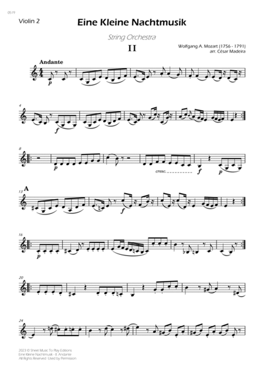 Eine Kleine Nachtmusik (2 mov.) - String Orchestra - Original Version (Individual Parts) image number null