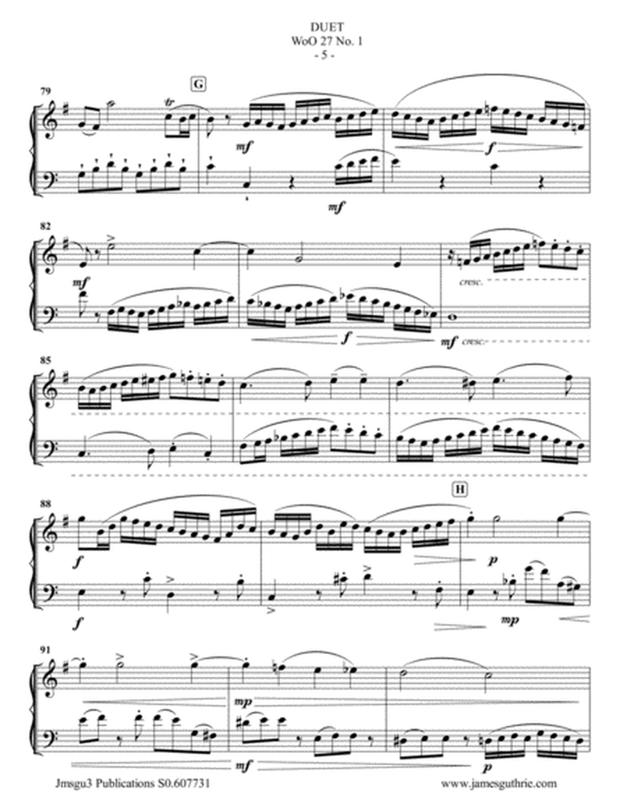 Beethoven: Three Duets WoO 27 for French Horn & Bass Trombone image number null