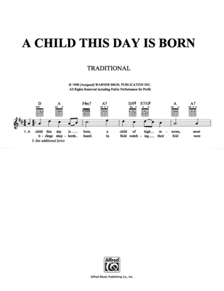 A Child This Day Is Born