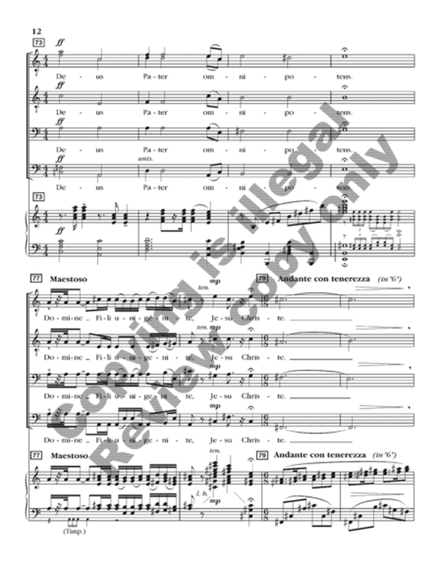 Gloria (Choral Score) image number null