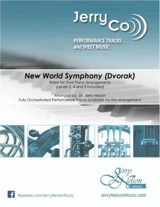 Book cover for New World Symphony-v2 - Dvorak (3 for 1 PIANO arrangements)