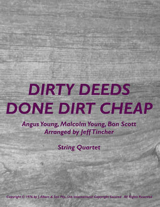 Book cover for Dirty Deeds Done Dirt Cheap