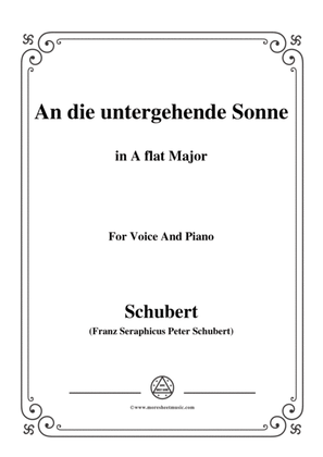 Schubert-An die untergehende Sonne,Op.44,in A flat Major,for Voice&Piano