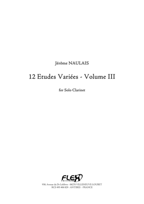 Book cover for 12 Etudes Variees - Volume III