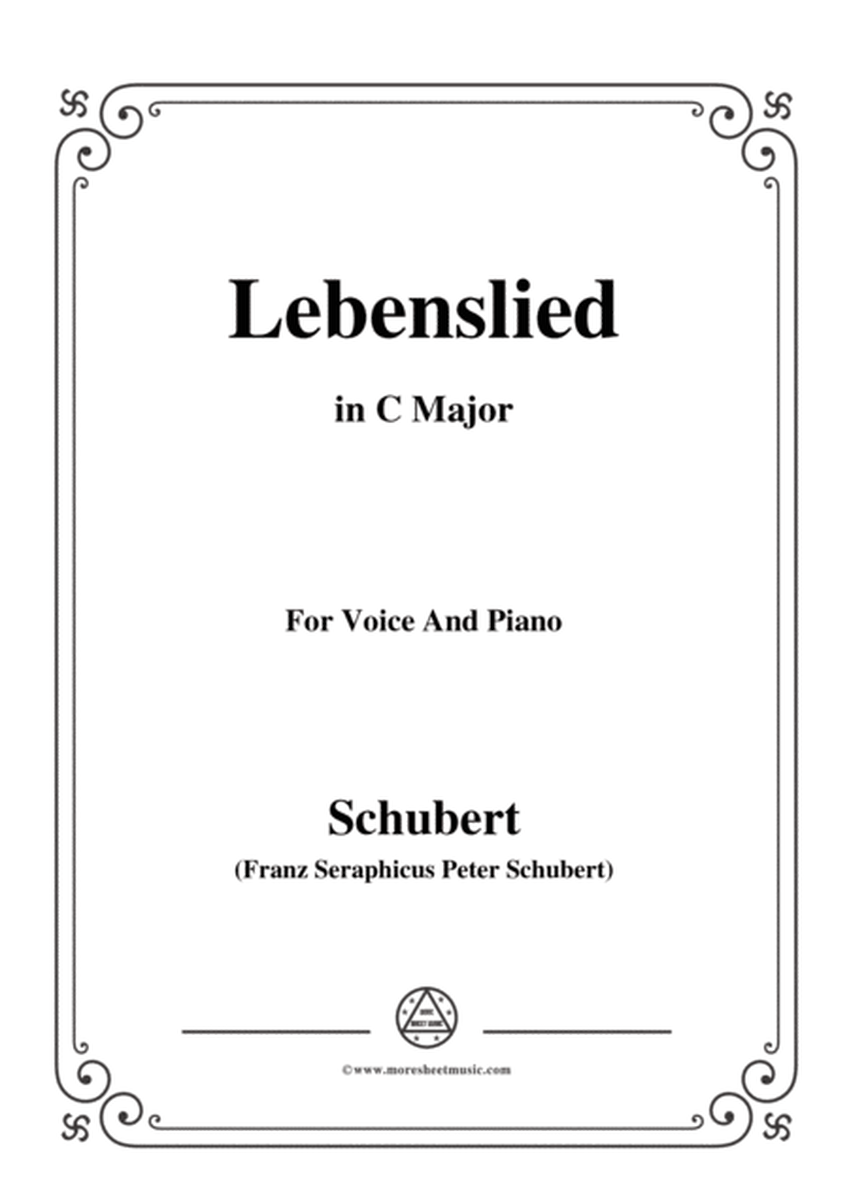 Schubert-Lebenslied,in C Major,for Voice&Piano image number null