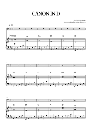Book cover for Pachelbel Canon in D • trombone sheet music with piano accompaniment and chords