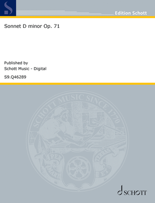 Book cover for Sonnet D minor Op. 71
