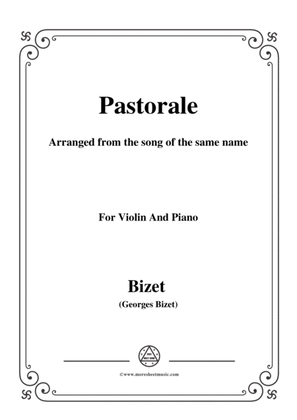 Book cover for Bizet-Pastorale,for Violin and Piano