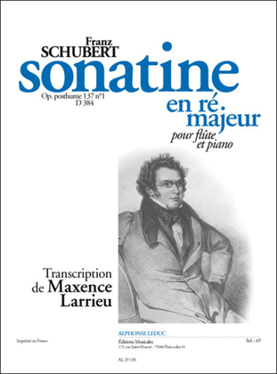 Book cover for Sonatines No. 1 Et 2 D'apres Op. 137, 1 Et 2 , D 384 Et D 385 Sonatine No 1