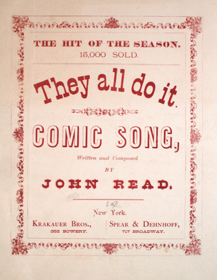 Book cover for They All Do It. Comic Song