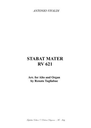 Book cover for STABAT MATER - RV 621 - Arr. for Alto,and Organ 3 staff