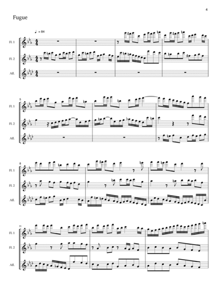 Prelude and Fugue 2 for Mixed Flute Trio image number null