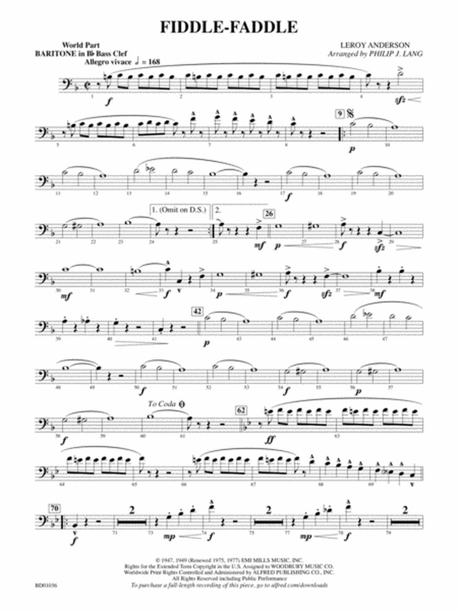 Fiddle-Faddle: (wp) B-flat Baritone B.C.