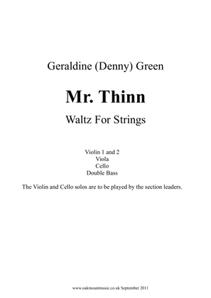 Book cover for Mr. Thinn, Waltz for Strings (Standard Arrangement)