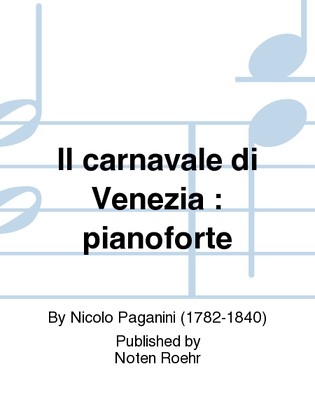 Book cover for Il carnavale di Venezia
