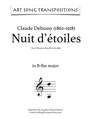 Book cover for DEBUSSY: Nuit d'étoiles (transposed to B-flat major)