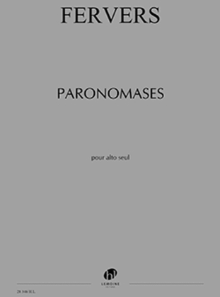 Book cover for Paronomases