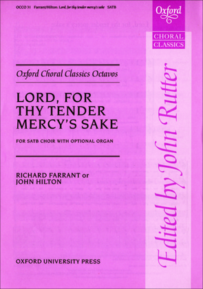 Book cover for Lord, for thy tender mercy's sake