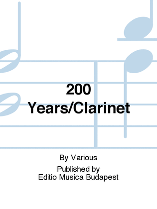 Book cover for 200 Years/Clarinet