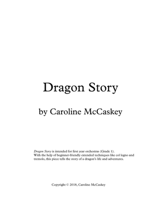 Book cover for Dragon Story - for Beginning String Orchestra