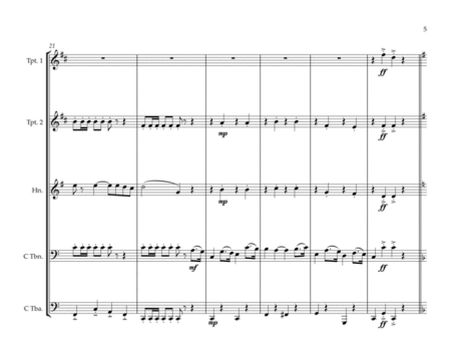 Columbian National Anthem (HIMNO NACIONAL DE COLOMBIA) for Brass Quintet image number null