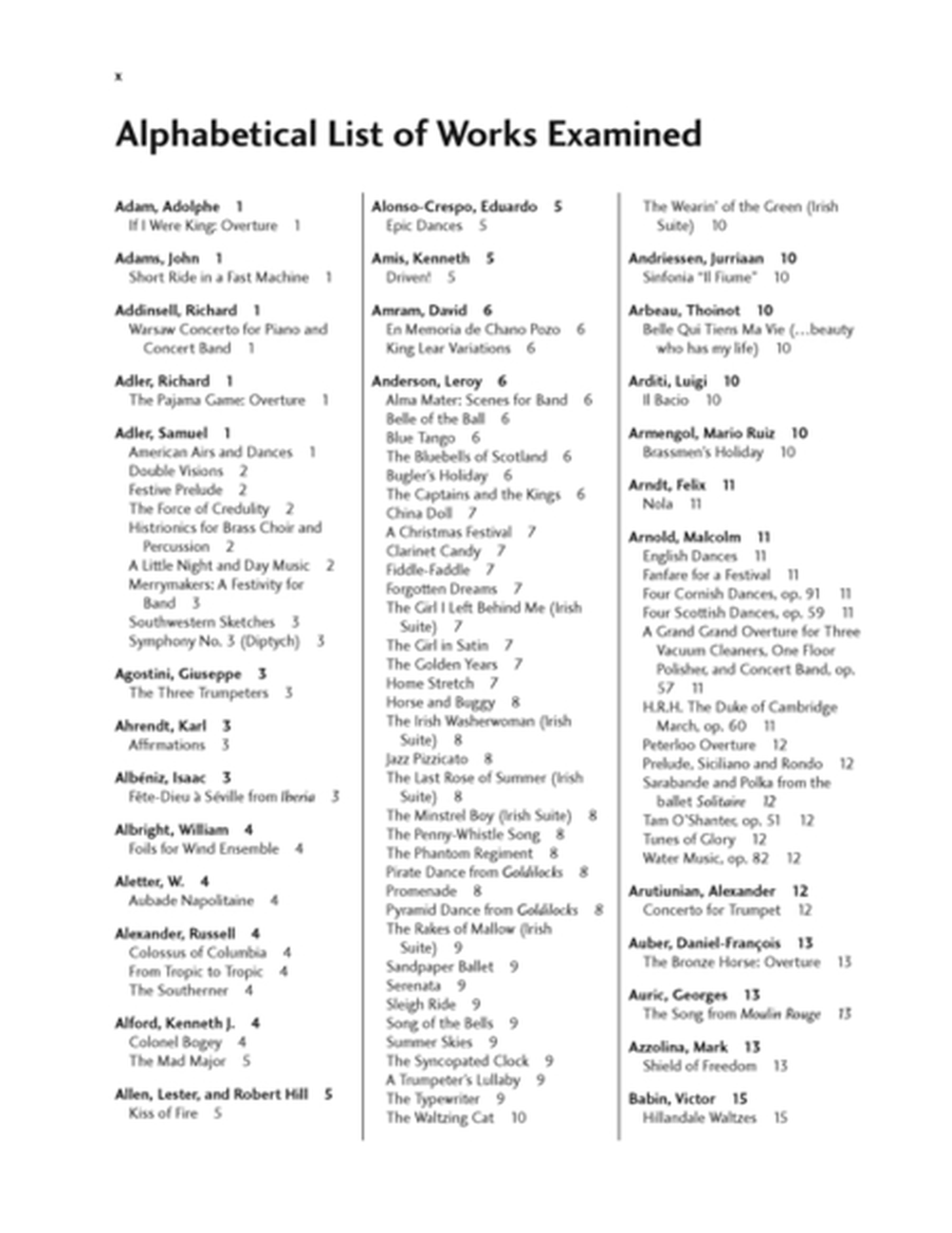 Percussion Assignments for Band and Wind Ensemble