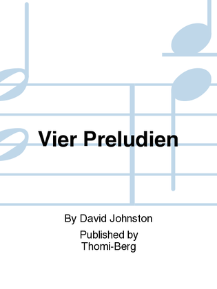 Book cover for Vier Preludien
