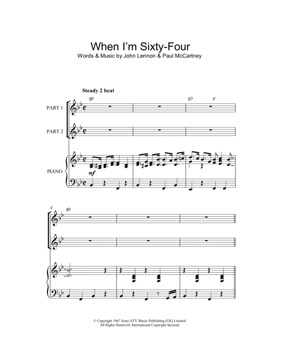 When I'm Sixty-Four (arr. Rick Hein)