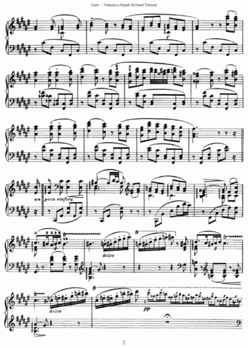 Franz Liszt - Venezia e Napoli - Revised Version Supplement aux Années de Pèlerinage, Italie