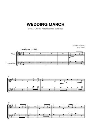 Book cover for Richard Wagner - Wedding March (Here comes the Bride) (for Viola and Cello)