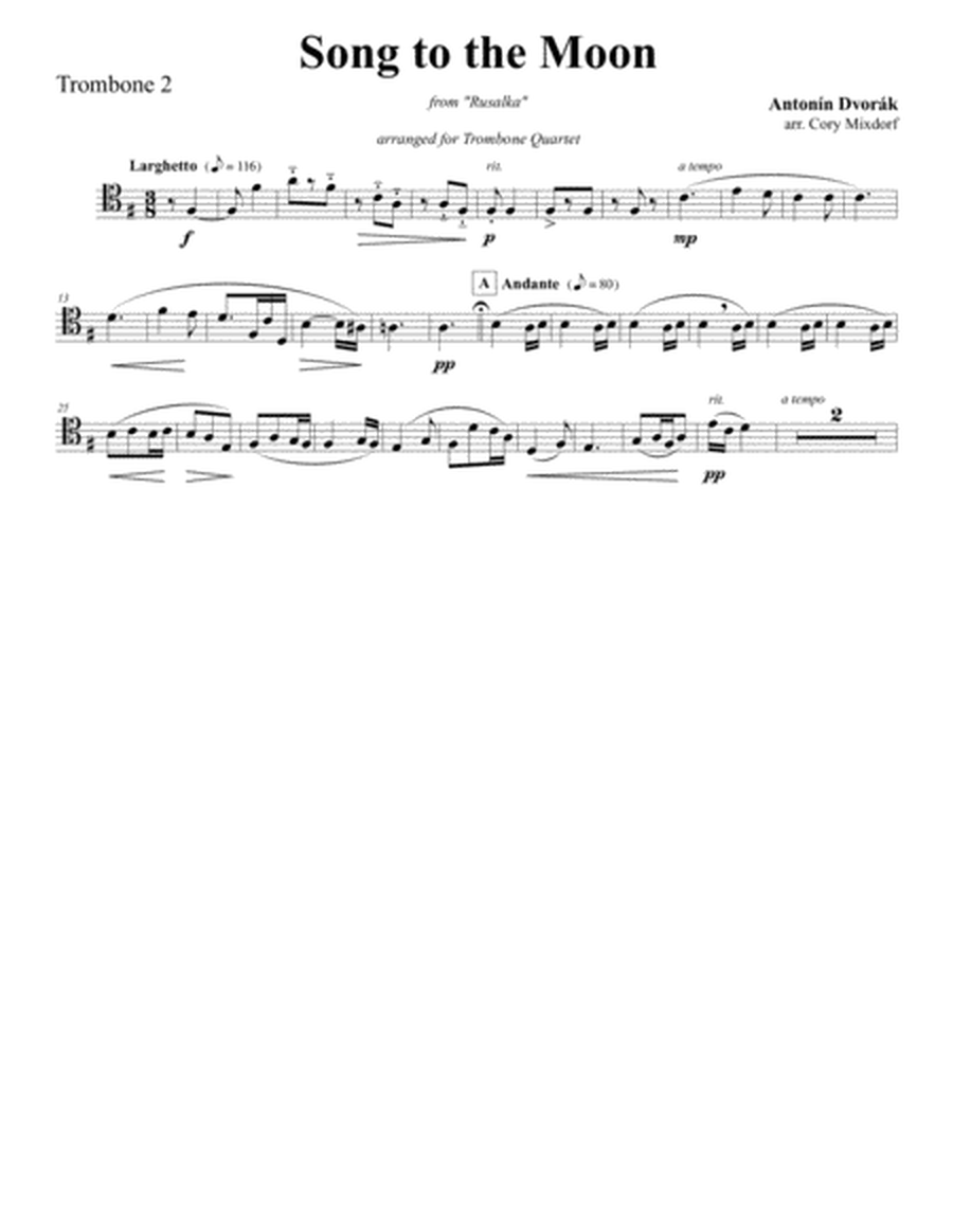 Song to the Moon for Trombone Quartet image number null