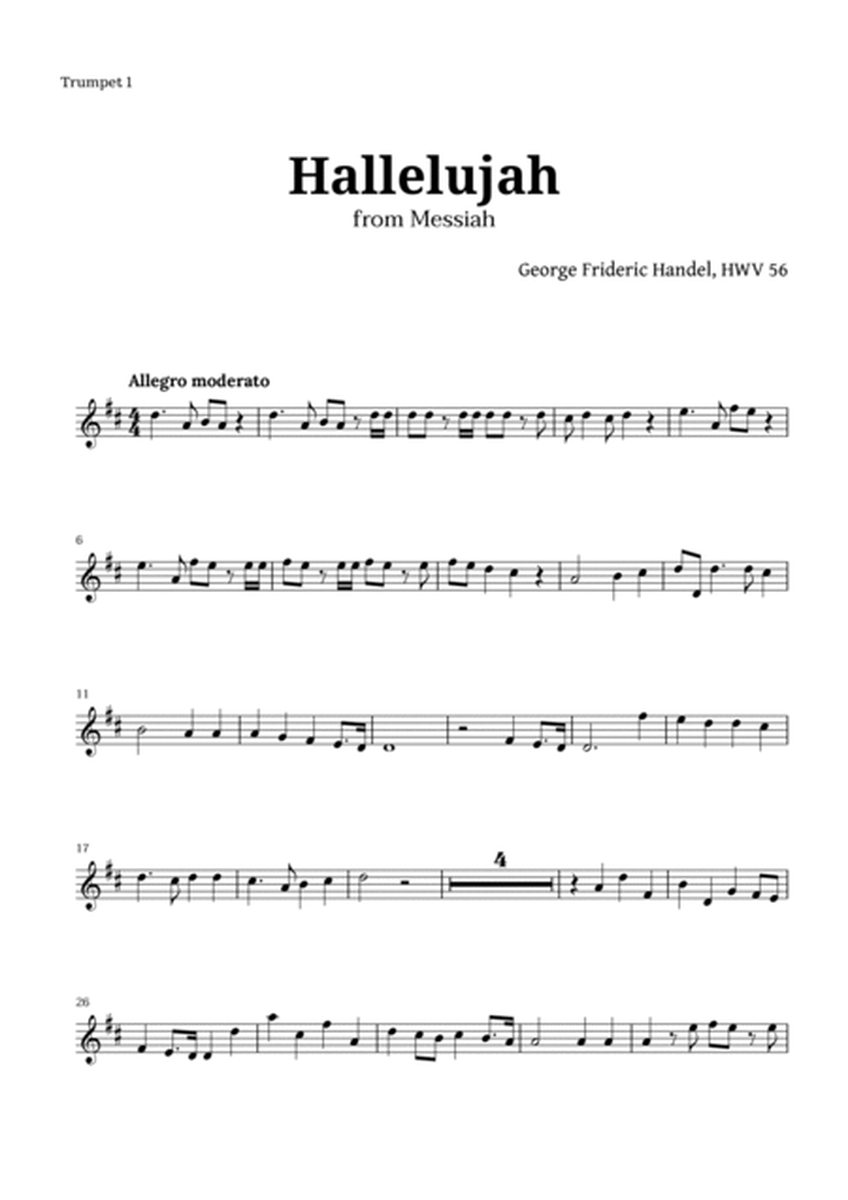Hallelujah by Handel for Brass Quartet image number null