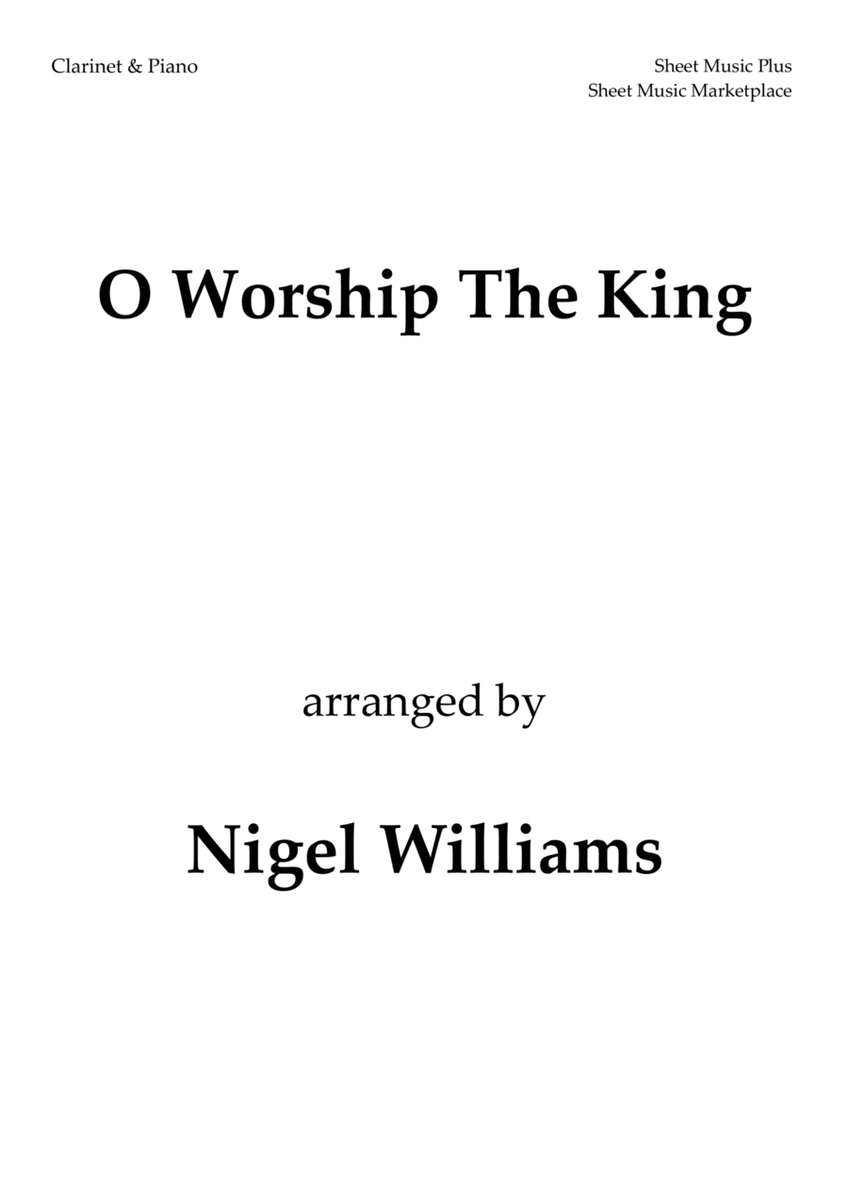 O Worship The King, for Clarinet and Piano image number null
