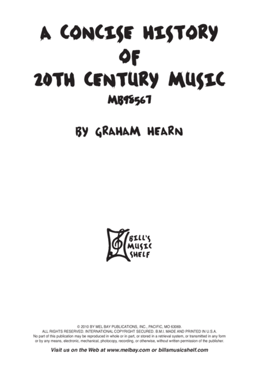 Concise History of 20th Century Music