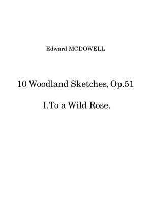 Book cover for MacDowell: Woodland Sketches Op.51 No.1 “To a Wild Rose” - string quartet