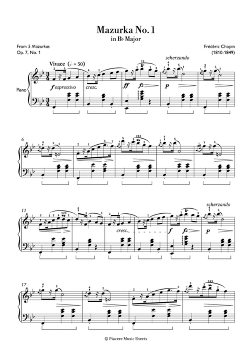 Chopin - Mazurka No. 1 in B-Flat Major - Intermediate image number null