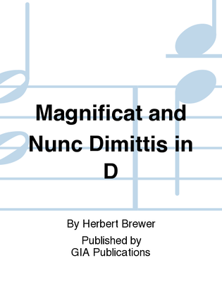 Book cover for Magnificat and Nunc Dimittis in D